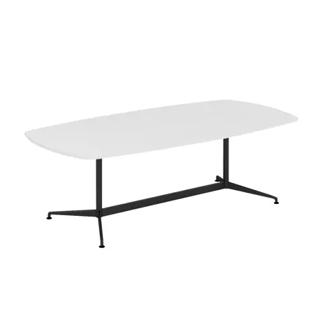 Loft Barrel Table - 2400 - Single Frame - Black - White